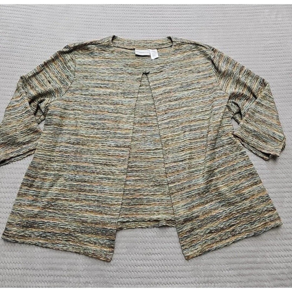 Alfred Dunner Shirt Womens XL Marled 3/4 Sleeve Colorful